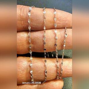 💕 18k White Gold Mirror Chain